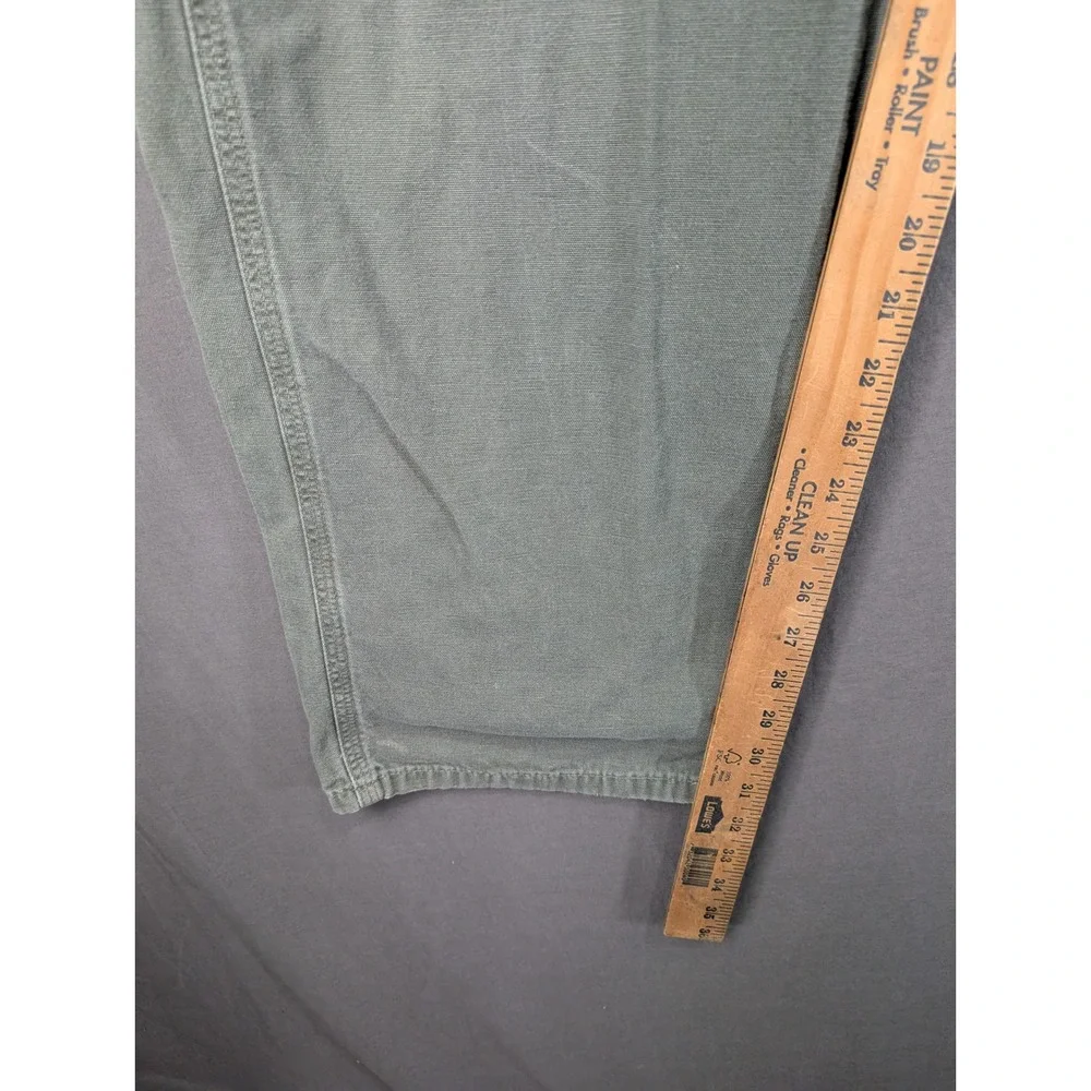 Carhartt Loose Fit Canvas Carpenter Pants 38x34 Green B159 DMS Workwear Mens
